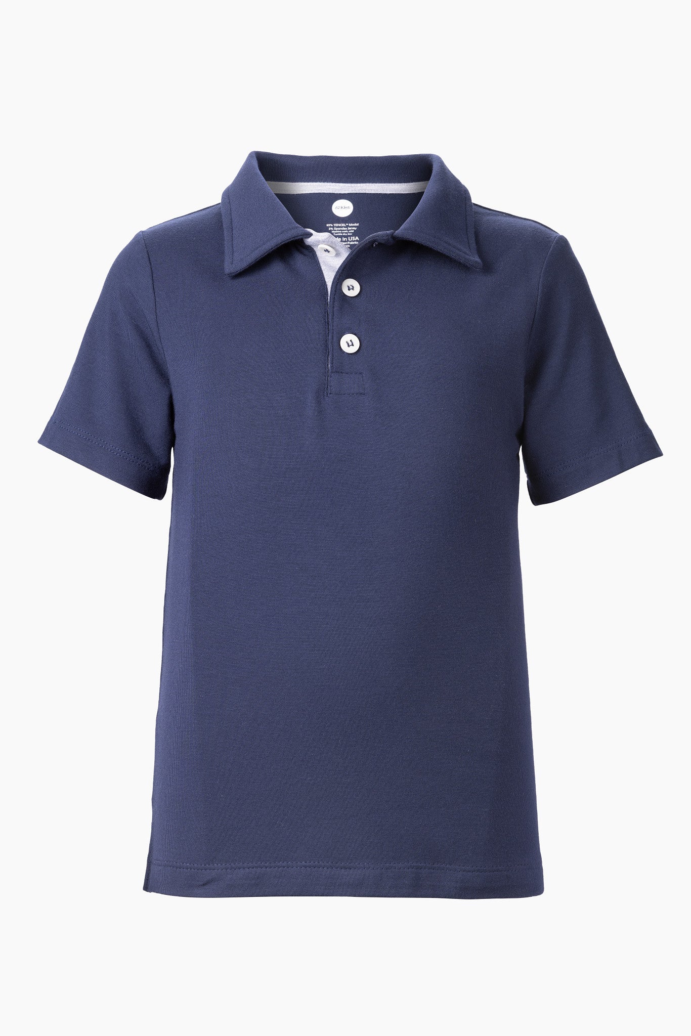 Boys Navy Blue Stretch Jersey Polo Shirt